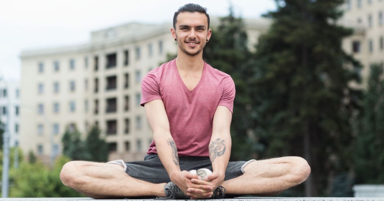 Man in the butterfly position.