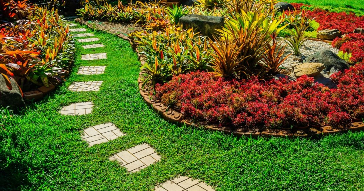 Embrace nature by avoiding straight lines.