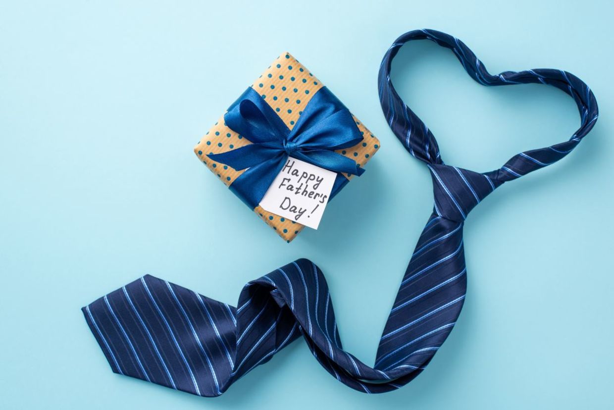 Giving dad a tie for Father's Day