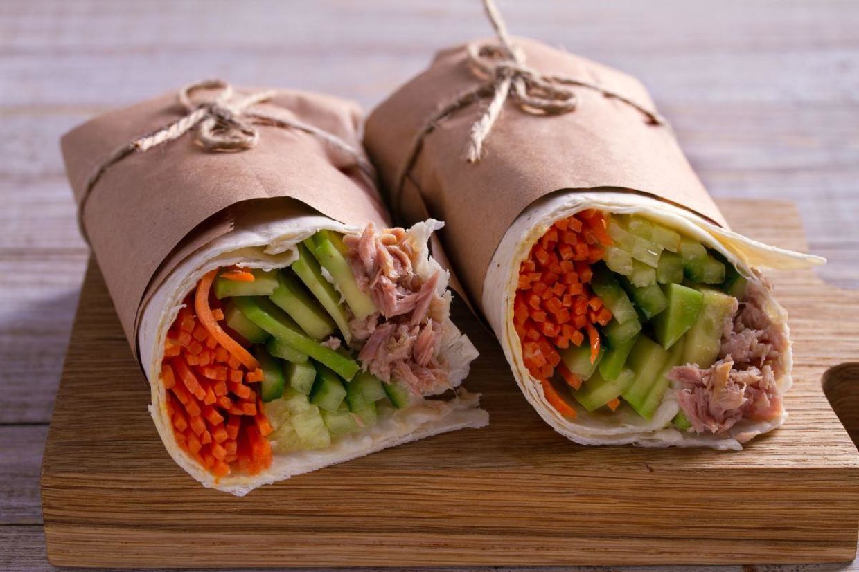 Healthy tuna wrap.