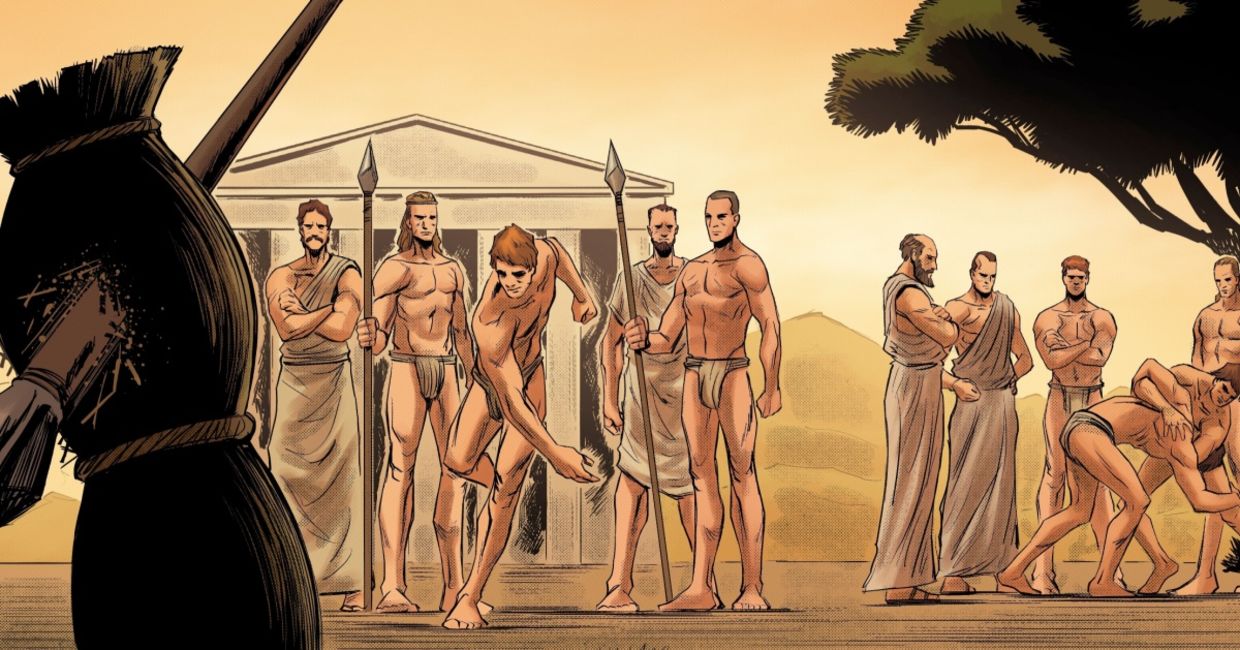 Depiction of the ancient Olympics.