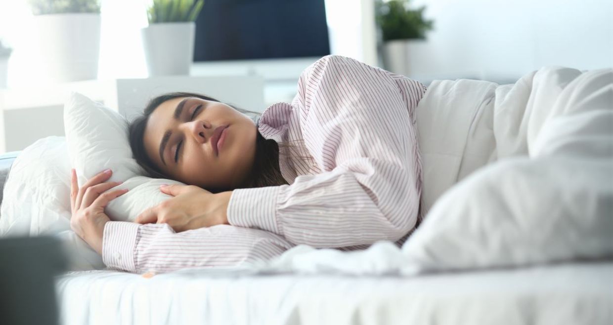Woman sleeping soundly.