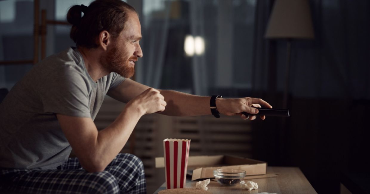 Watch a favorite movie on Valentine's Day.