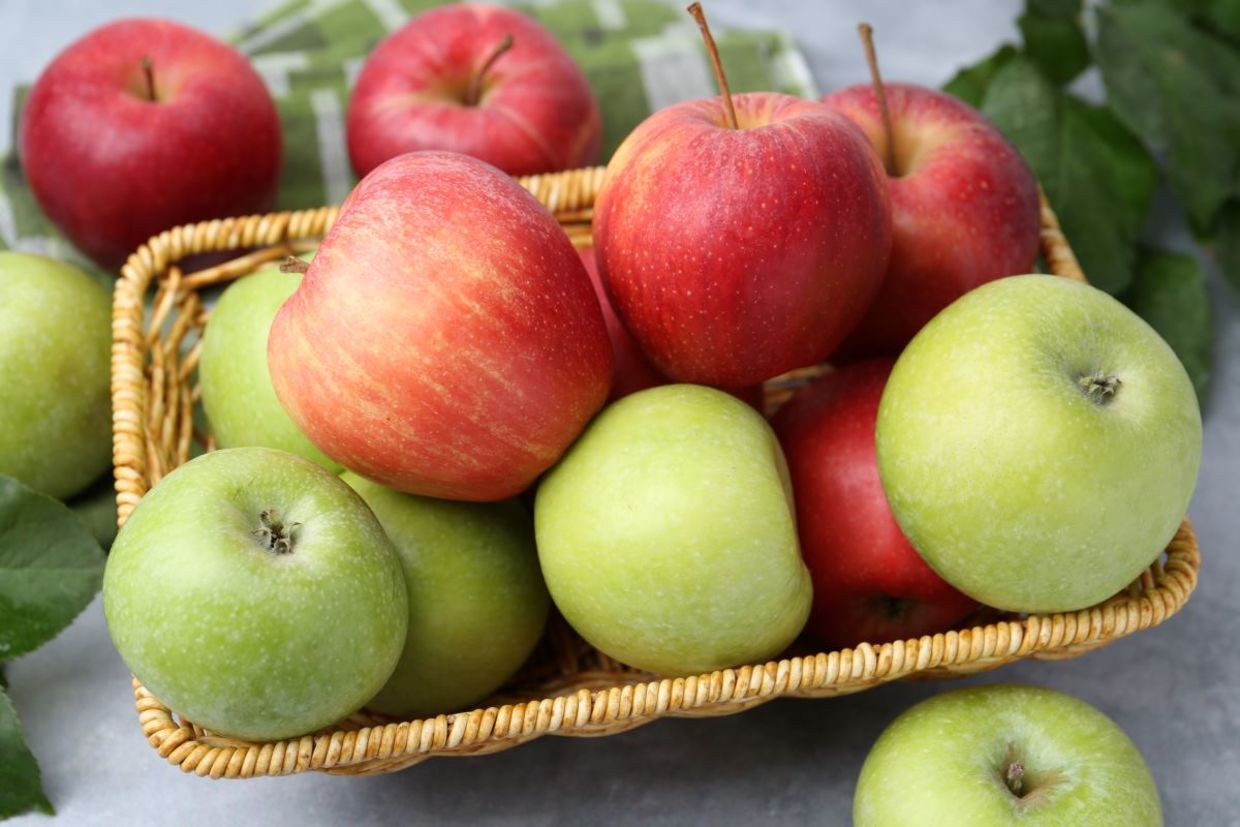 Different colored apples are all good for your health.