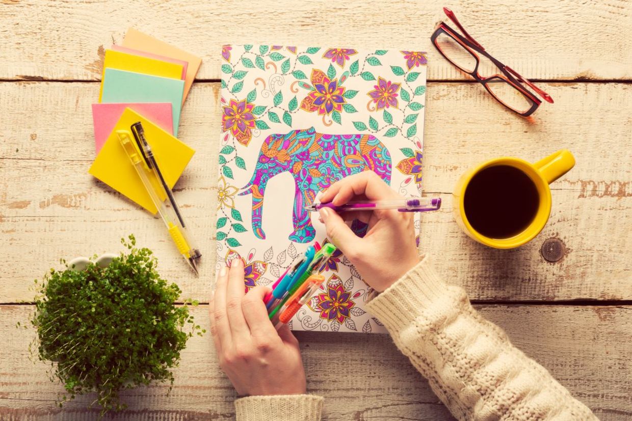 Adult coloring is a growing trend.