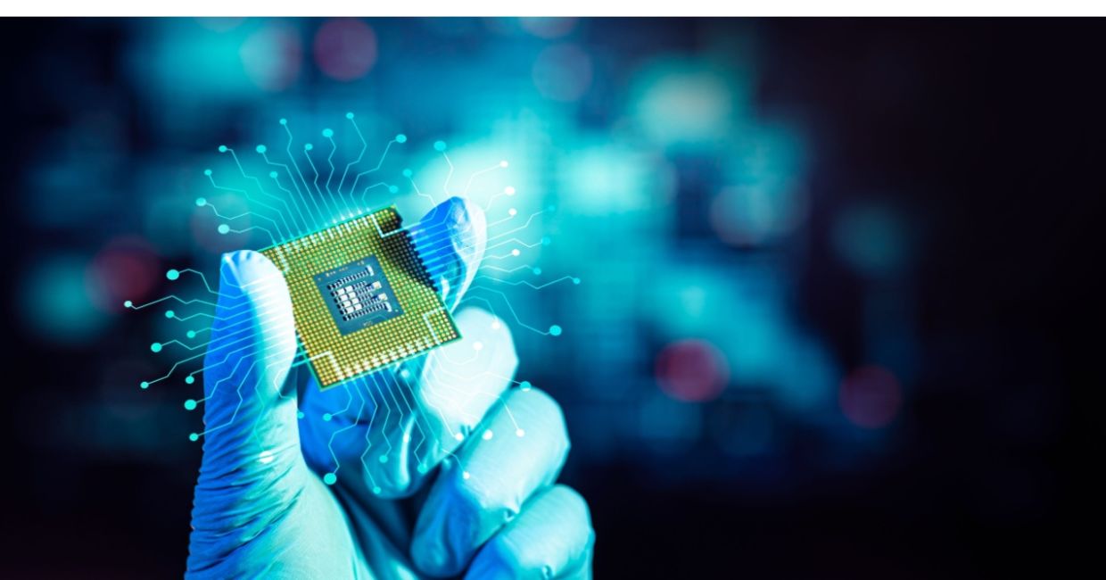 A micro-computer chip.