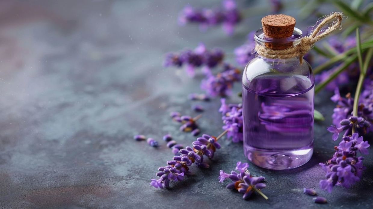 Lavender essential oil helps sooth you.