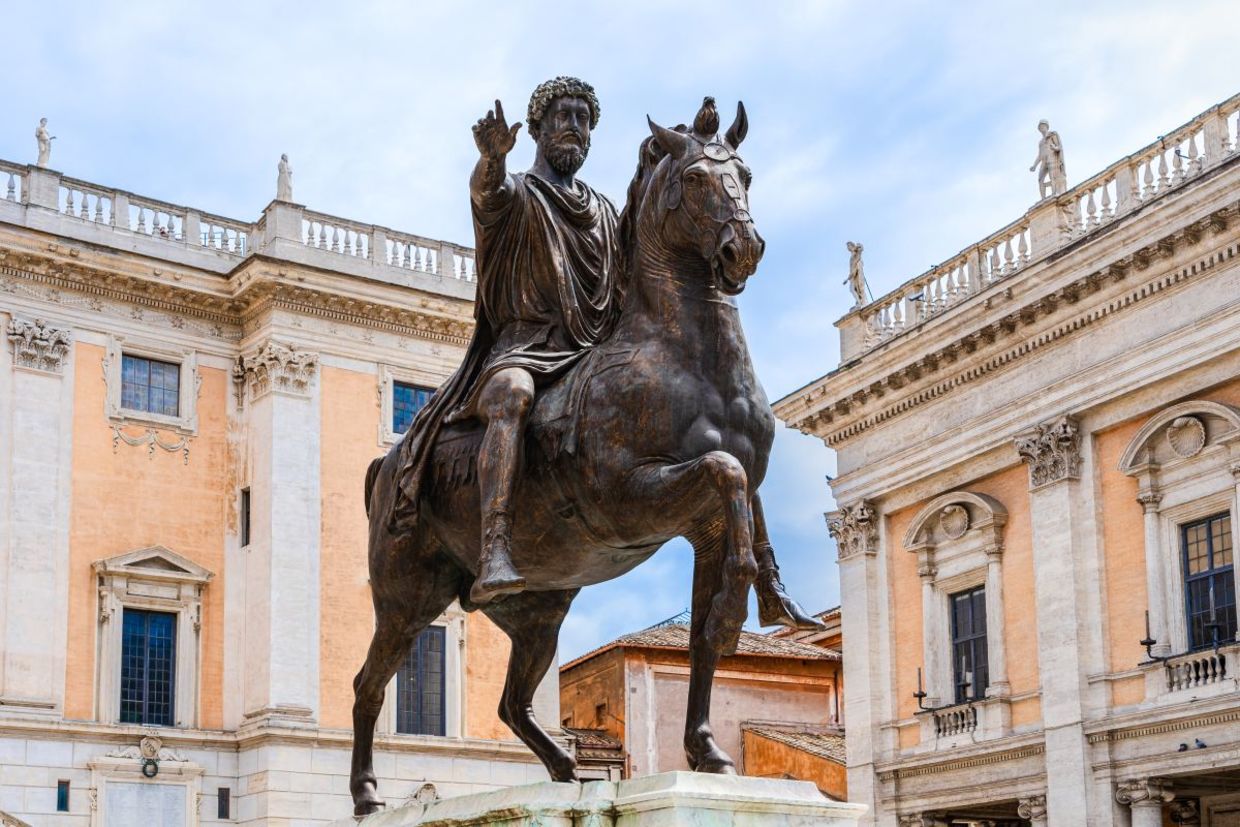 Bronze statue of Marcus Aurelius.