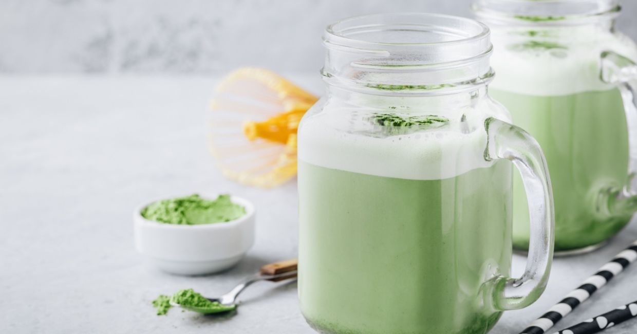 Calm down with a matcha smoothie.