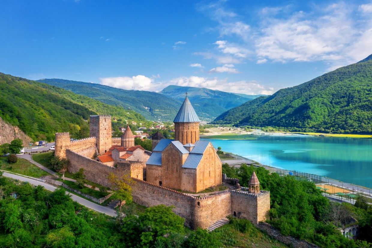 Georgia offers marvelous monasteries and delicious local dishes.