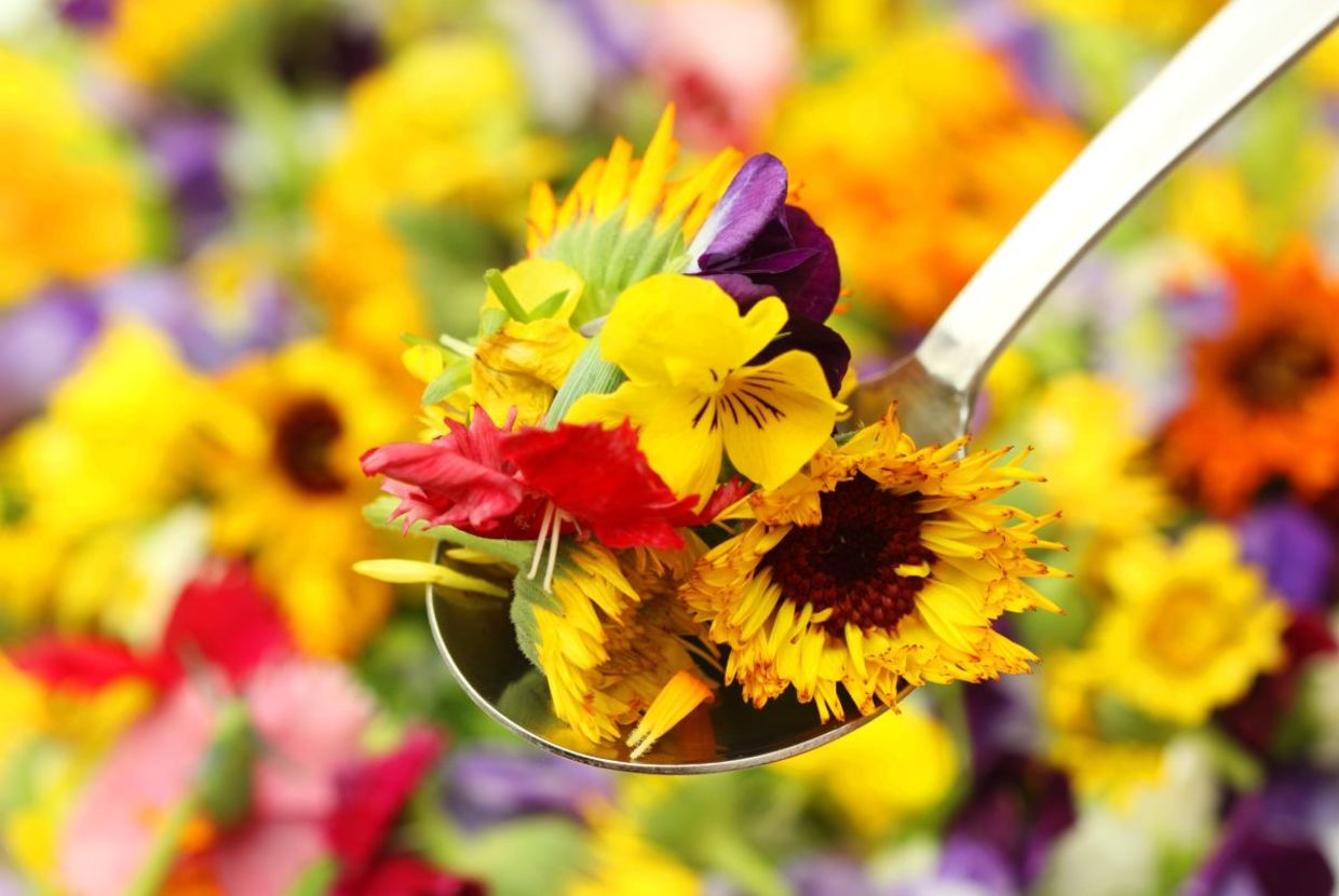 Edible flowers are a growing trend.