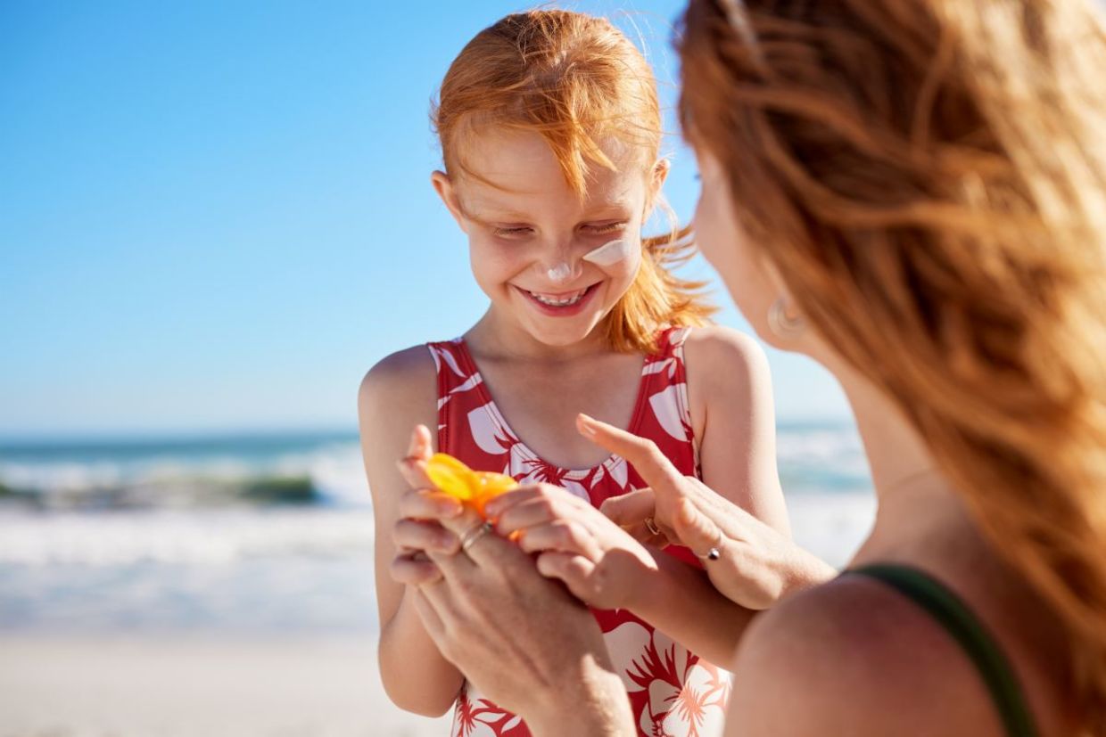 Use sunscreen at the beach.