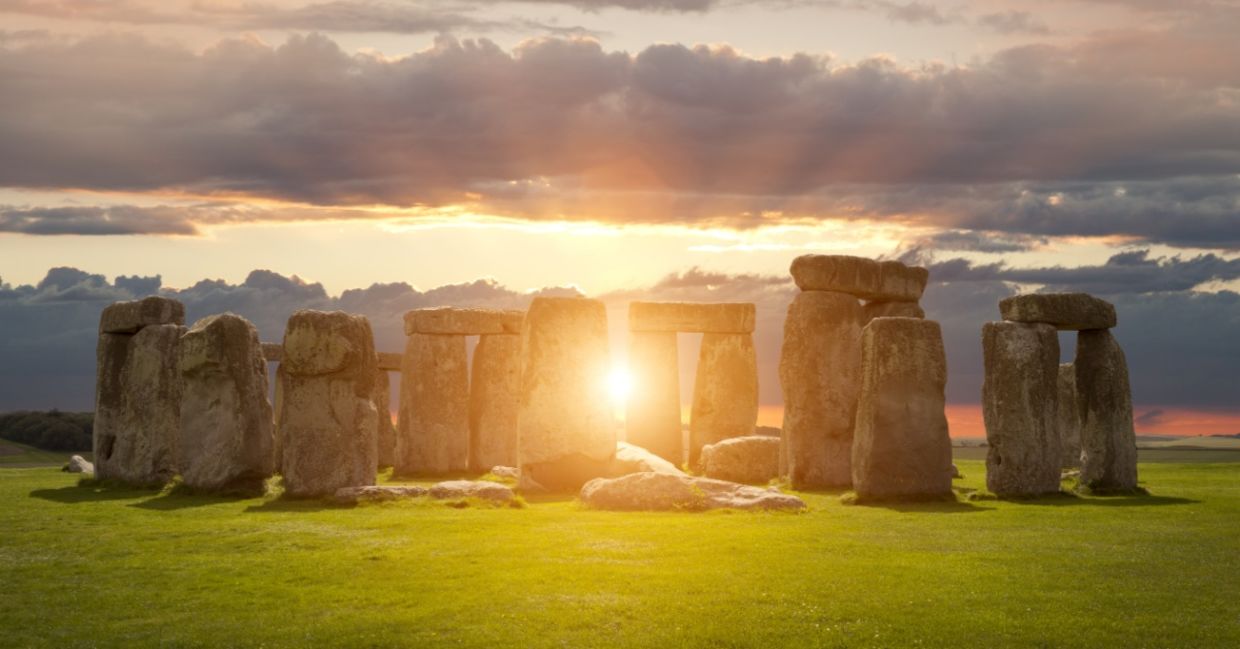 Stonehenge at sunrise.