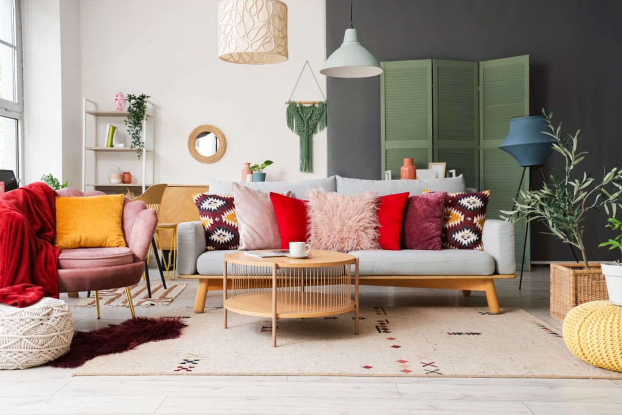 Interior of a stylish living room.