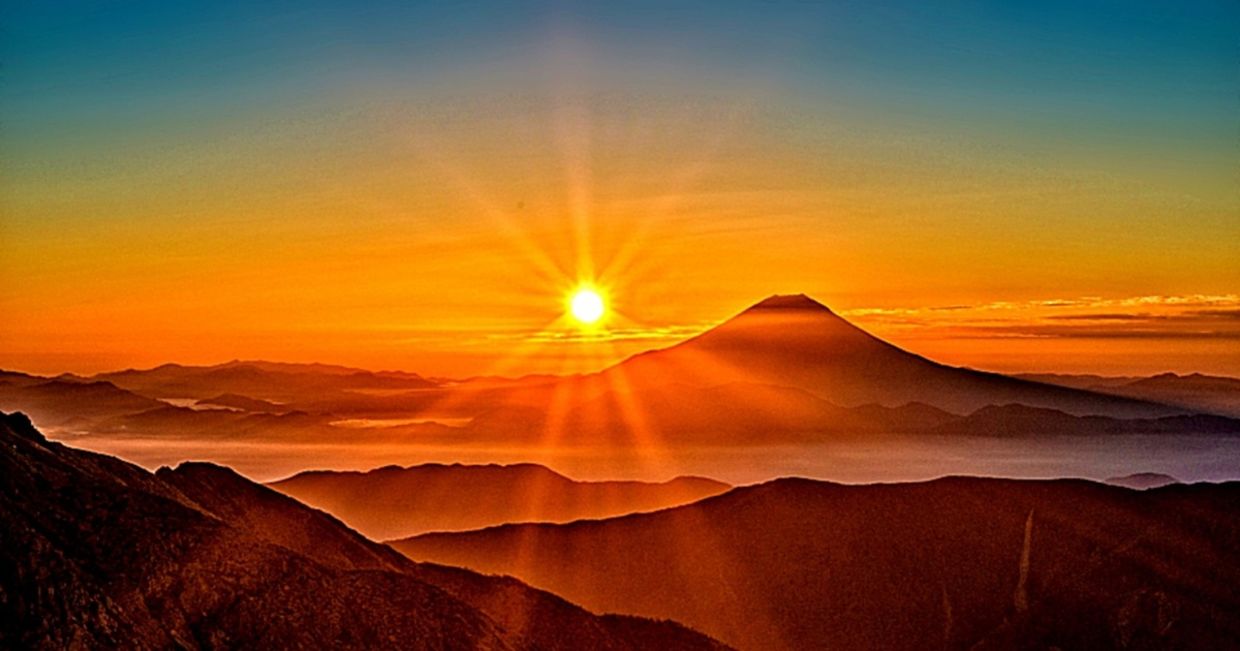 Sunrise on the beach.