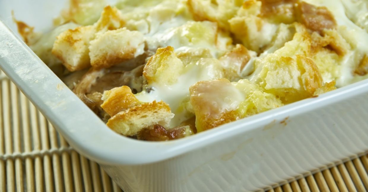 One dish chicken and stuffing.