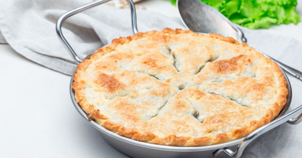 Festive veggie pot pie.