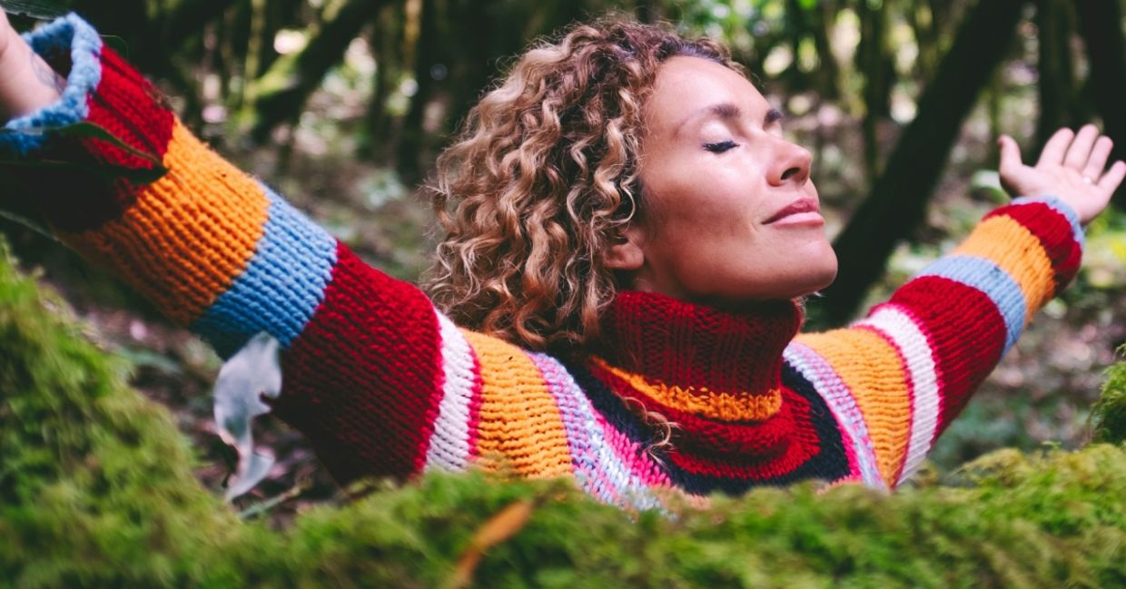 Spiritual self-care in nature.