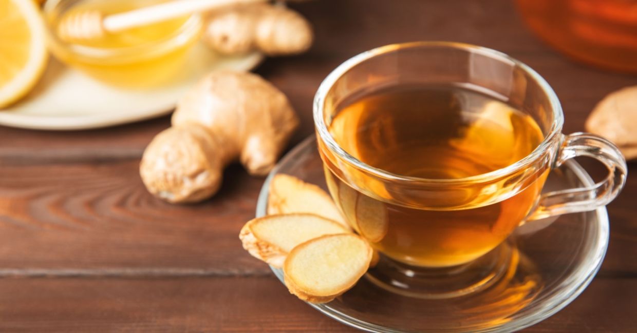 Hot ginger tea is good for you.