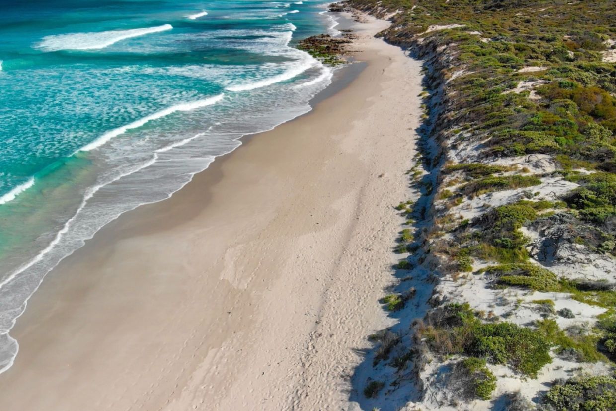An aerial view of Australia’s Kangaroo Island.