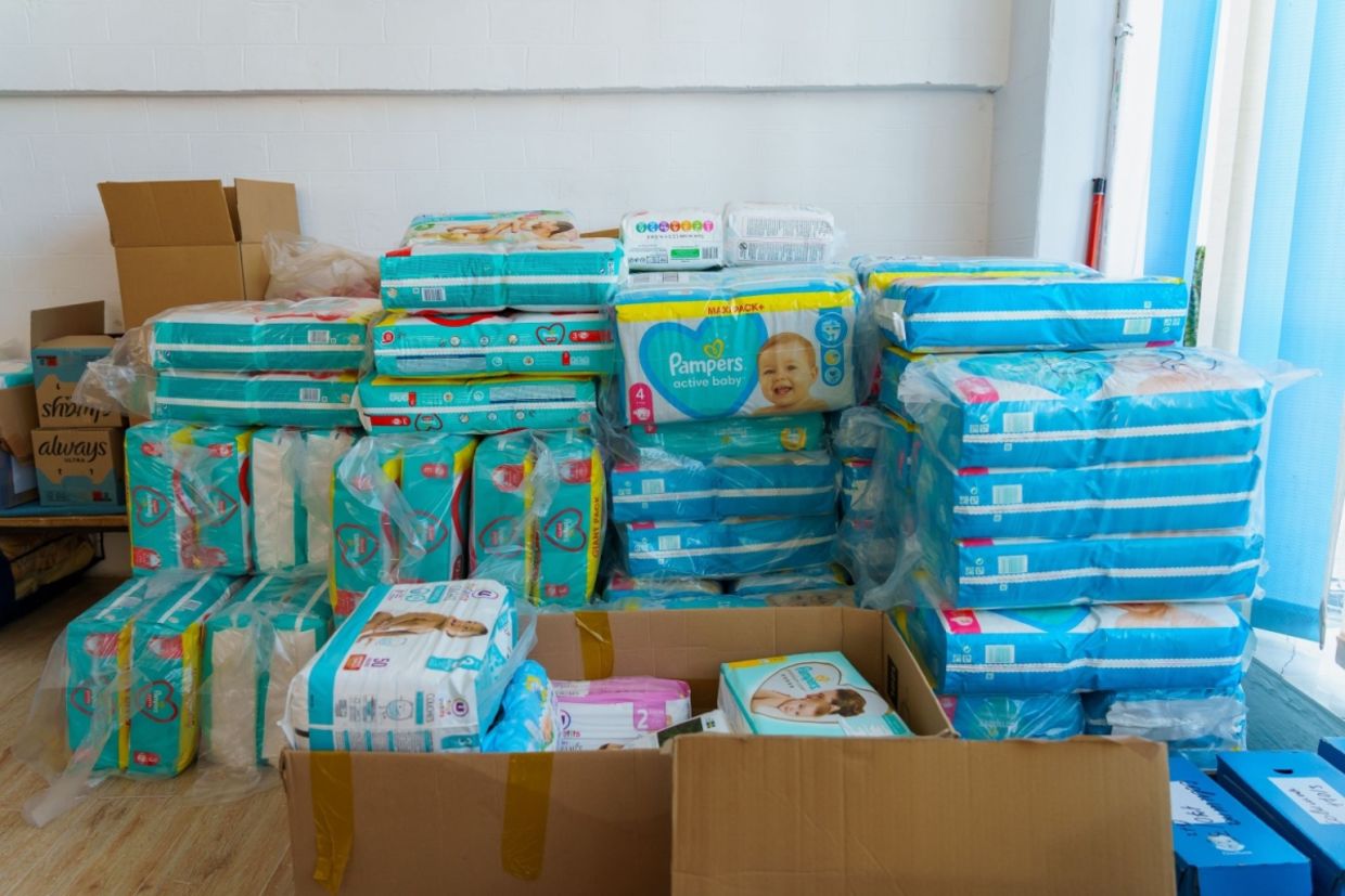 A collection of diapers.